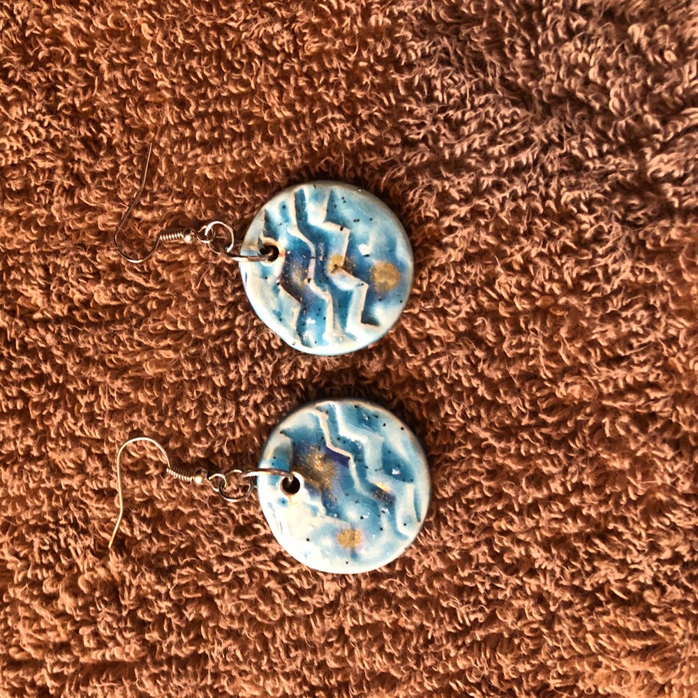 Handmade clay earrings